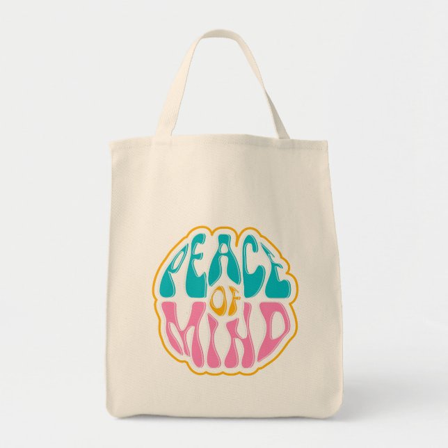 peace of mind design  tote bag (Front)