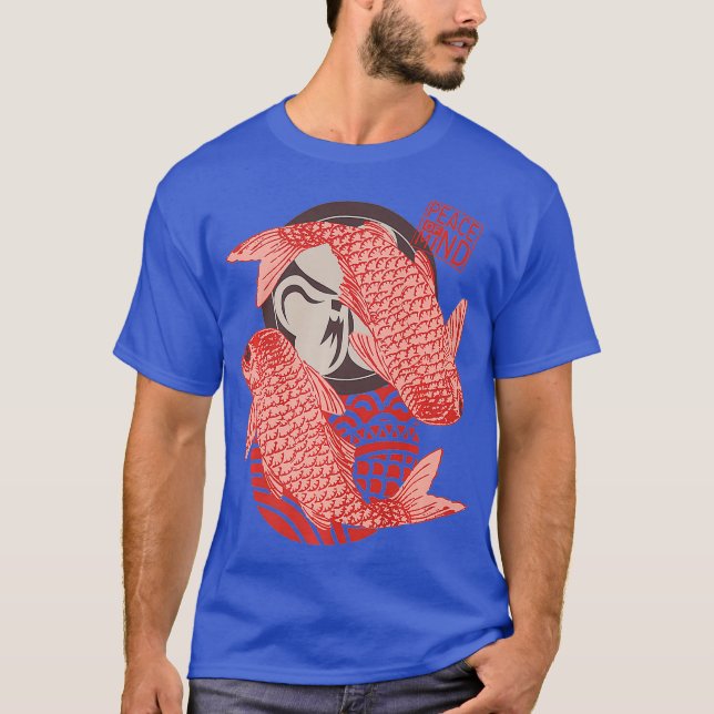 Peace of Mind Therapist Ying Yang Gift Koi Fish T-Shirt (Front)