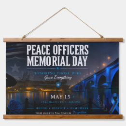 Peace Officers Memorial Day London Bridge Hanging Tapestry