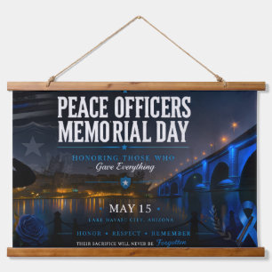 Peace Officers Memorial Day London Bridge Hanging Tapestry