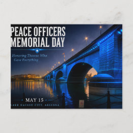 Peace Officers Memorial Day London Bridge Postcard