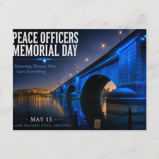 Peace Officers Memorial Day London Bridge Postcard