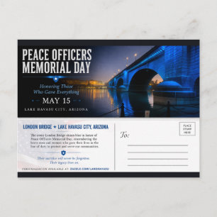 Peace Officers Memorial Day London Bridge Postcard