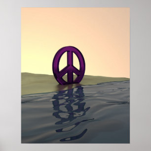 Peace on a Beach Digital Art Poster