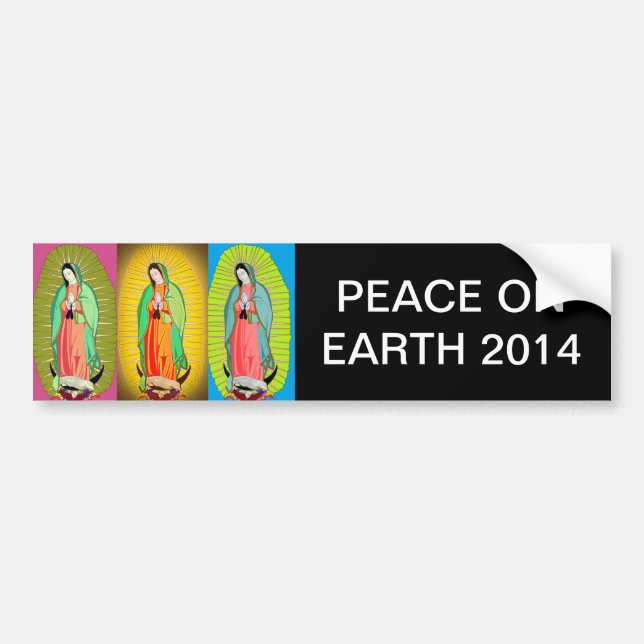 PEACE ON EARTH 2014 BUMPER STICKER (Front)