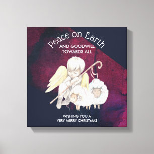 Peace on Earth and Goodwill Towards All Shepherd Canvas Print