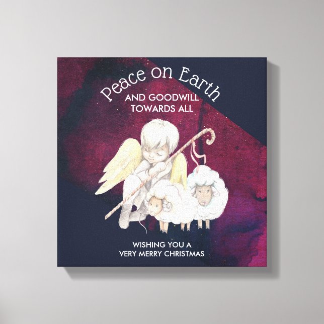 Peace on Earth and Goodwill Towards All Shepherd Canvas Print (Front)