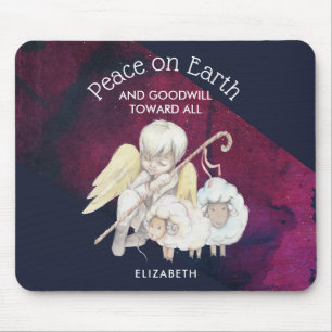Peace on Earth and Goodwill Towards All Shepherd Mouse Pad