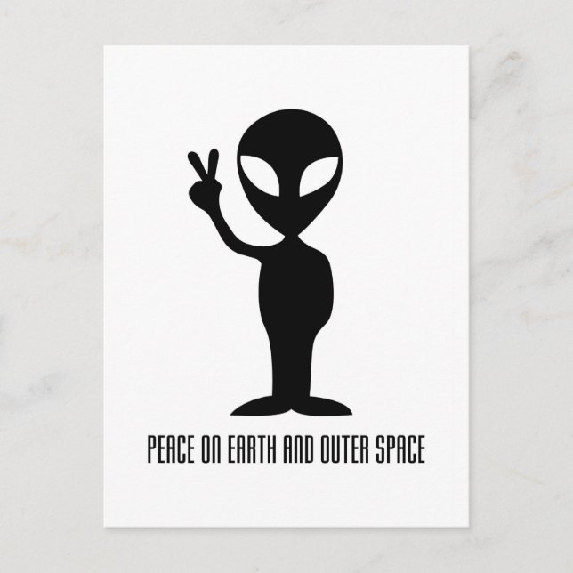 Peace on Earth and Outer Space Postcard (Front)