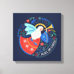 Peace on Earth Angel Design Canvas Print