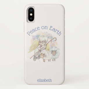Peace on Earth Angel Shepherd with Lambs Case-Mate iPhone Case