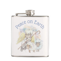 Peace on Earth Angel Shepherd with Lambs