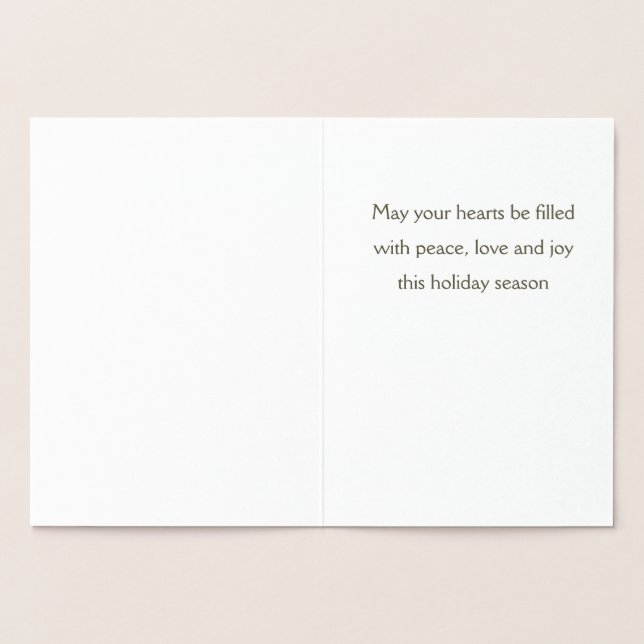 Peace on Earth Angel with Dove Holiday Foil Card (Inside)