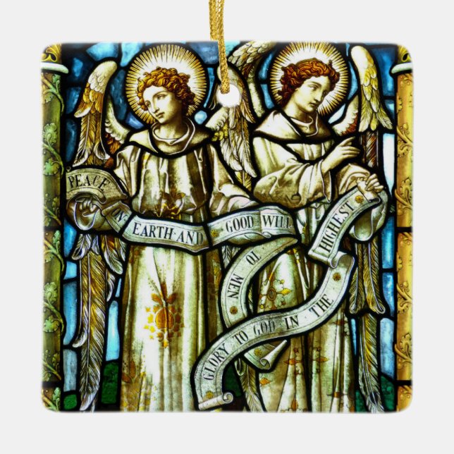 Peace on Earth Angels Christmas Ornament (Front)