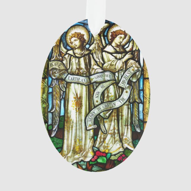 Peace on Earth Angels Christmas Ornament (Back)