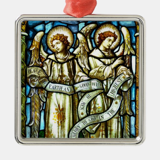 Peace on Earth Angels Christmas Ornament (Front)