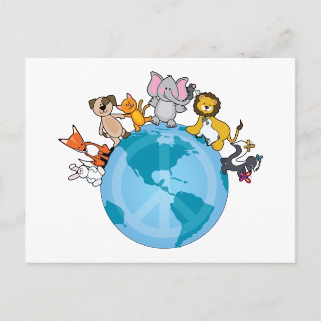 Peace On Earth Animals Postcard (Front)