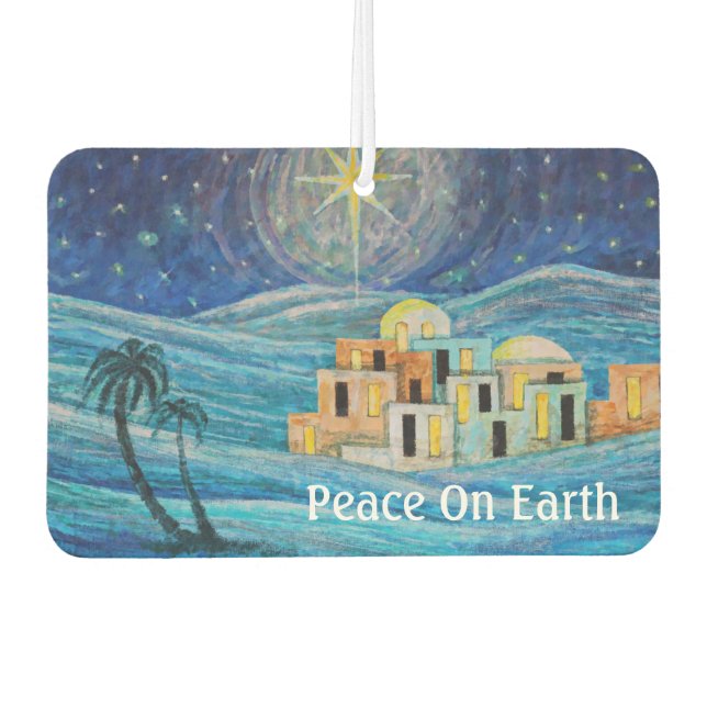 Peace On Earth Bethlehem Star  Car Air Freshener (Front)