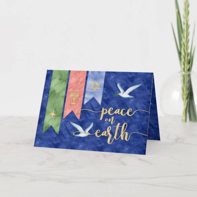 Peace on Earth | Blessings Holiday BIG Photo Card (Front)