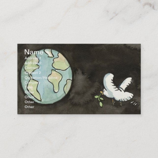 Peace on Earth Business Card (Front)