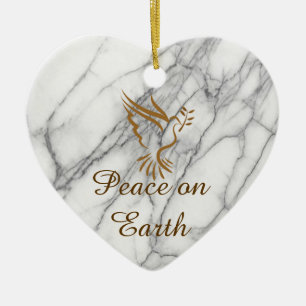Peace on Earth Ceramic Tree Decoration