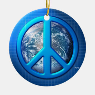 Peace On Earth Ceramic Tree Decoration