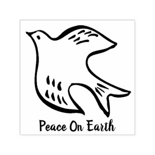 Peace On Earth Christian Christmas Dove Self-inking Stamp