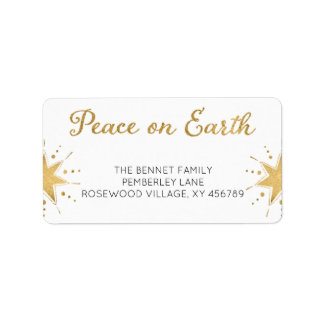 Peace on Earth Christmas Address Label