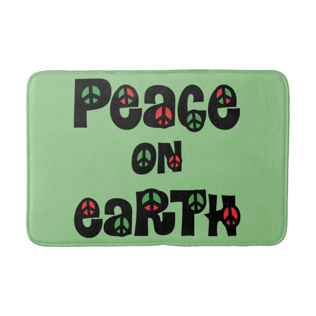Peace On Earth Christmas Bath Mat (Front)