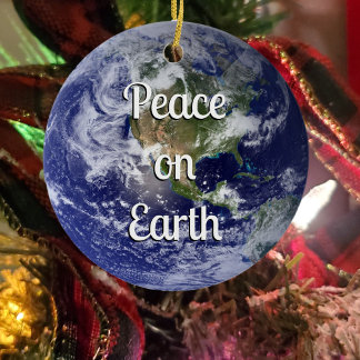 Peace on Earth | Christmas Ceramic Tree Decoration