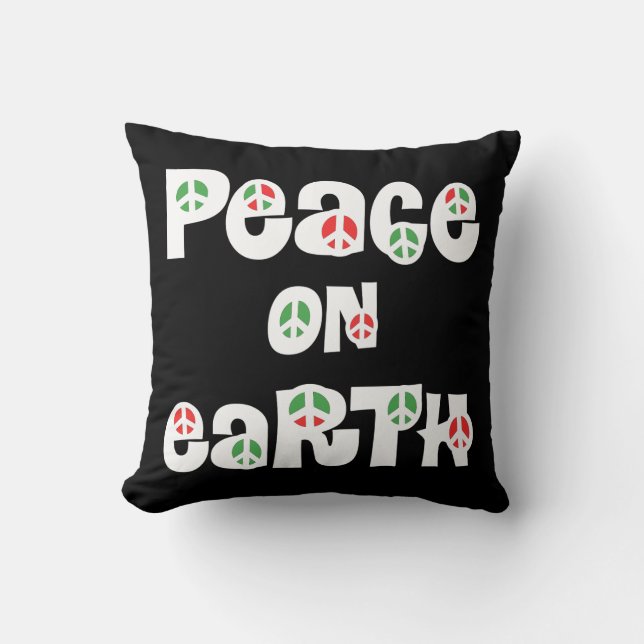 Peace On Earth Christmas Cushion (Front)