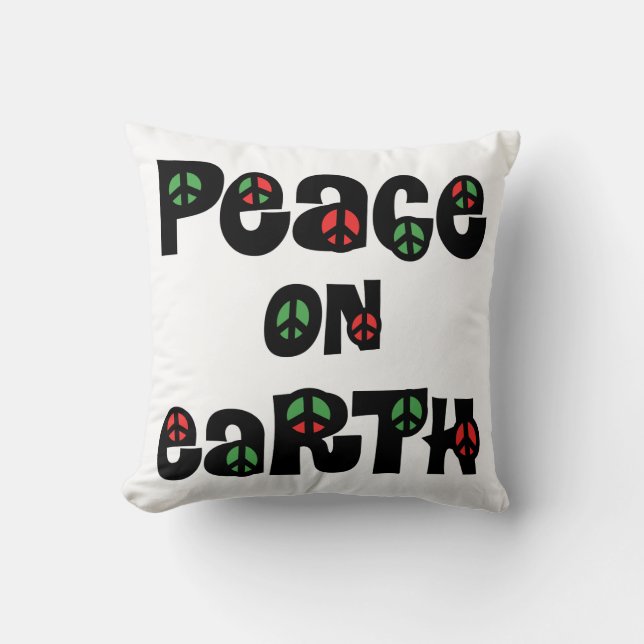 Peace On Earth Christmas Cushion (Front)