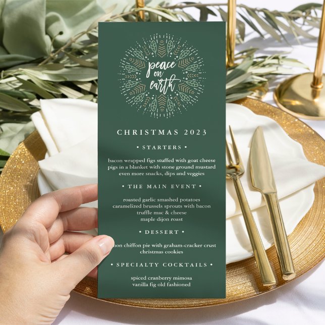 Peace on Earth | Christmas Dinner Menu (Creator Uploaded)