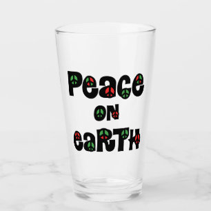 Peace On Earth Christmas Glass