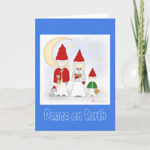 Peace on Earth Christmas Holiday Greeting Card