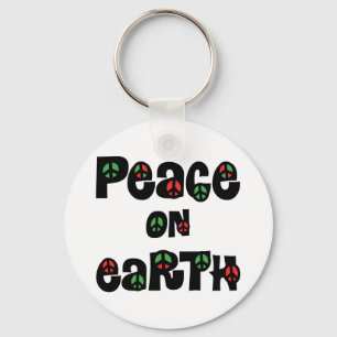 Peace On Earth Christmas Key Ring