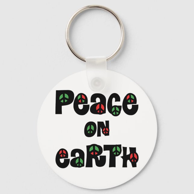 Peace On Earth Christmas Key Ring (Front)