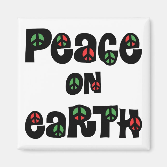 Peace On Earth Christmas Magnet (Front)