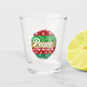 Peace on Earth Christmas Message, Customisable Shot Glass