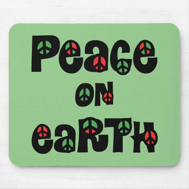 Peace On Earth Christmas Mouse Pad (Front)