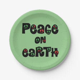 Peace On Earth Christmas Paper Plate