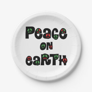 Peace On Earth Christmas Paper Plate