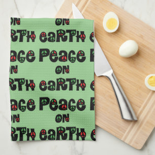 Peace On Earth Christmas Tea Towel