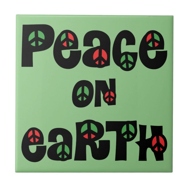 Peace On Earth Christmas Tile (Front)