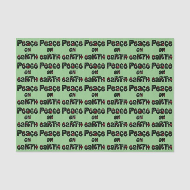 Peace On Earth Christmas Tissue Paper (Front)
