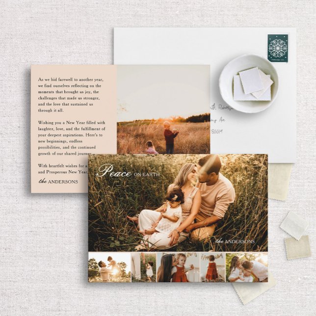 Peace on Earth Classic Multi-Photo Holiday Card (Creator Uploaded)