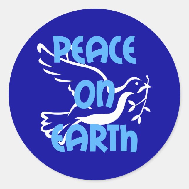 Peace on earth classic round sticker (Front)
