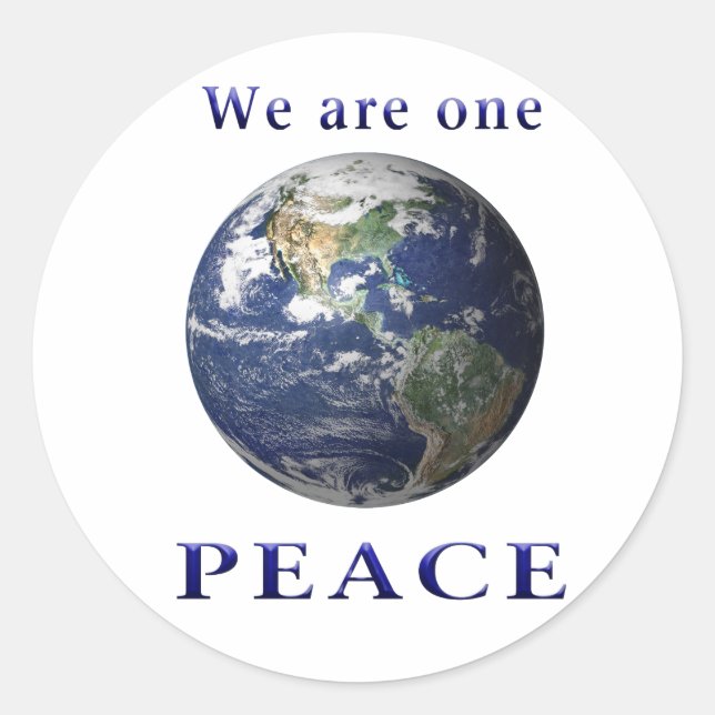 Peace on earth classic round sticker (Front)