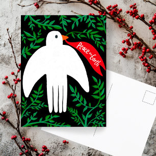 Peace on Earth Dove Christmas Xmas Holiday Postcard