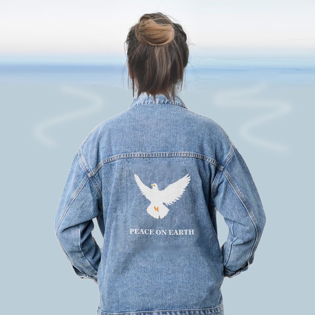 Peace on Earth Dove Denim Jacket (Creator Uploaded)